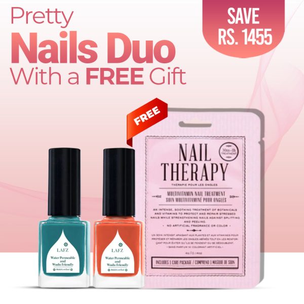 Pretty Nails Bundle 2 - Halal Breathable Nail Polish 521 Burnt Brick - Halal Breathable Nail Polish 520 Tropical Teal - Kocostar Nail Therapy Online now