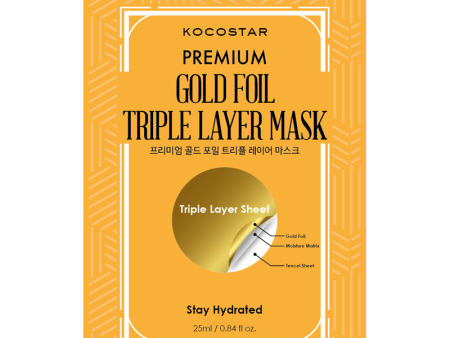 Kocostar Premium Gold Foil Triple Layer Mask Online now