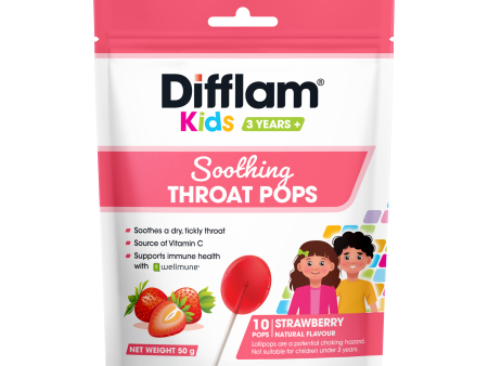 Difflam Kids Soothing Throat Pops - Strawberry Supply