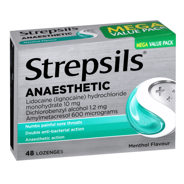 Strepsils Anaesthetic Lozenges - Menthol Flavour Sale