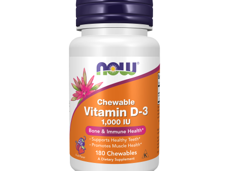 NOW Foods Vitamin D-3 1000 IU Chewable Online Hot Sale