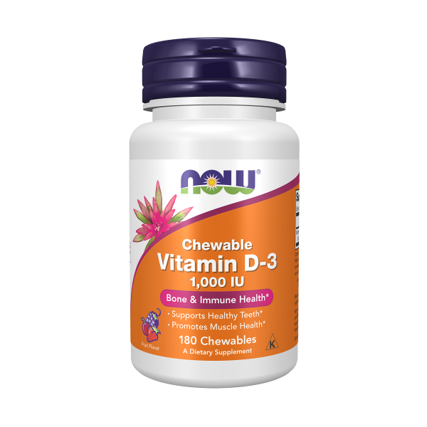 NOW Foods Vitamin D-3 1000 IU Chewable Online Hot Sale