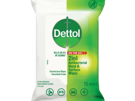 Dettol 2 in 1 Antibacterial Hands & Surface Wipes Supply