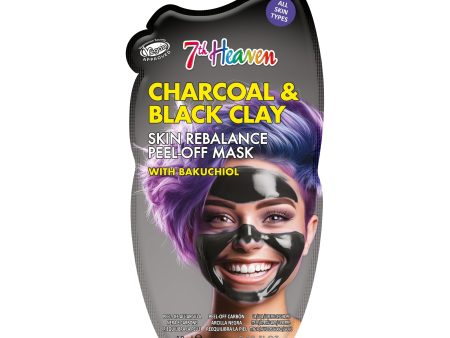 7th Heaven Charcoal & Black Clay Skin Rebalance Peel-Off Mask with Bakuchiol Online now