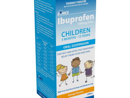 ETHICS for Children 3 Months - 12 Years Pain & Fever Relief - Orange Flavour on Sale