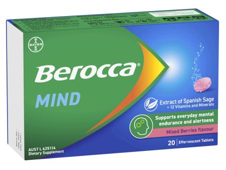 Berocca Mind Mixed Berry Flavour Effervescent Tablets For Sale