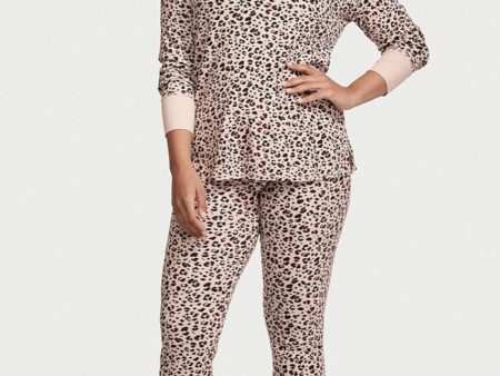 Victoria s Secret - Cheetah - Thermal Pajama Set Online now