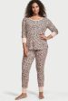 Victoria s Secret - Cheetah - Thermal Pajama Set Online now