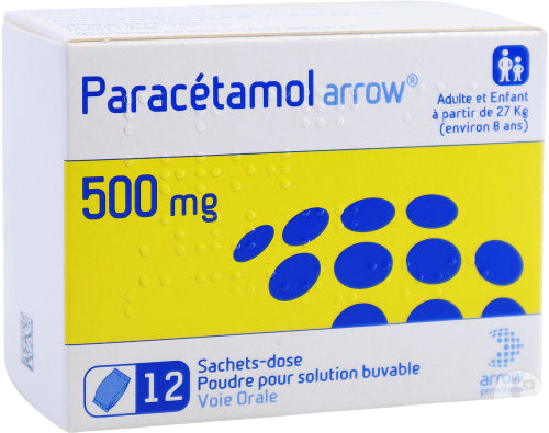 Paracetamol Arrow 500mg (box 12sachets) For Discount